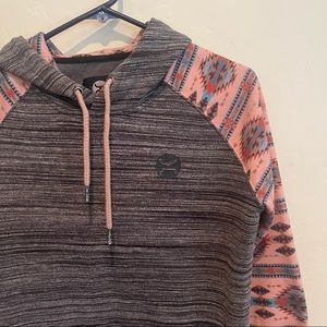 Hooey | Charcoal Saguaro Aztec Hoodie Sweatshirt